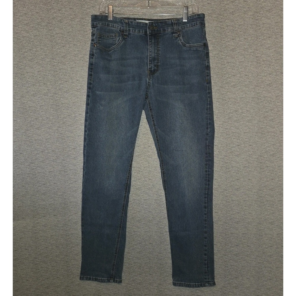 Stitches and Rivets Jeans Men's 32x30 Medium Wash Stretch Blue Denim 33x29.25